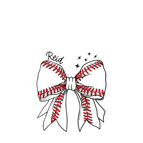 Baseball Bow-1name-design