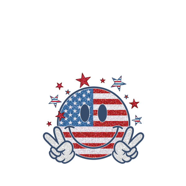 American Flag Smiley Face-design