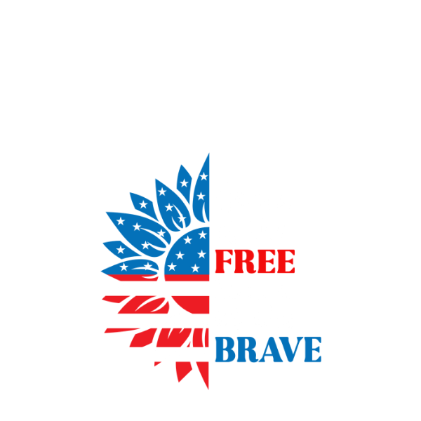 Home of the Free Flower-white-design