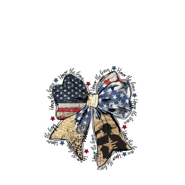 Honor the Brave Bow-black-design